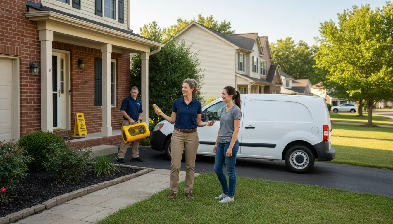 Residential water damage restoration in Washburn, IL